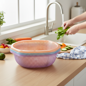 CASAMAX WL AK-2569-2 Scolapasta Multifunzione in Plastica Multicolore per Cucina - Essenziali Classici per la Cucina 26x32x9 cm - Product Image 3