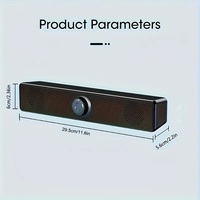 Altavoz Bluetooth con Cable USB Portátil, Barra de Sonido con Luz LED para Computadora de Escritorio con Audio de Alta Calidad