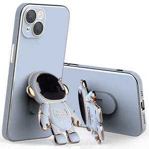 Custodia con supporto nascosto per <span class=keywords><strong>astronauta</strong></span> con placcatura 6d per iPhone 7 8 XR XS MAX 11 12 13 mini 14 plus 15 Pro Max - Product Image 6