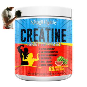 Suplemento Energético de Creatina AegleWell OEM (Sabor Sandía) con Vitaminas <span class=keywords><strong>B</strong></span>+C - 5g de Creatina Pura, Favorece el Crecimiento Muscular y la Concentración - Product Image 2