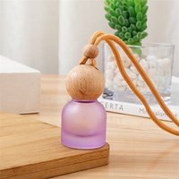 Difusor de Perfume para Auto de Vidrio Cilíndrico de 10 ml, Botella con Logotipo Personalizado, Colgante Recargable, Ambientador Decorativo