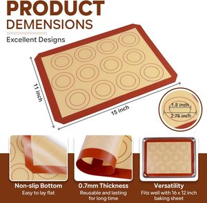 Baking Fabric <b>Mat</b> Wholesale Durable Eco-Friendly Oven Safe Pastry <b>Rolling</b> <b>Mat</b> - Product Image 2