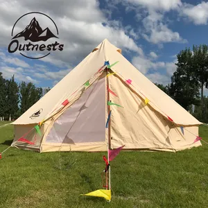 Populaire Outdoor Goedkope Glamping Romeinse Familie Waterdichte Tipi Canvas Boom Tent