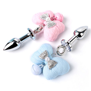 Tapón <span class=keywords><strong>Anal</strong></span> Metálico con Lazo y Campana, Juguete Erótico para Estimulación <span class=keywords><strong>Anal</strong></span>, Diseño Lindo y Suave para <span class=keywords><strong>Chicas</strong></span> - Product Image 1