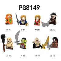 Figurines de construction miniatures de style médiéval, elfes et orcs, en briques ABS, à monter soi-même, décor de bureau, cadeau de fête