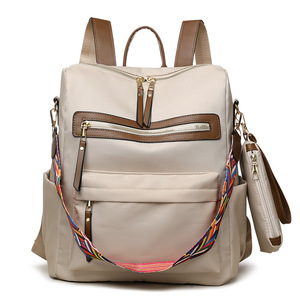 European American Retro Texture Oblique Bag Cross-Border Hot-Selling Women's Large Capacity <b>Backpack</b> Korean Fashion Style - Product Image 3