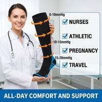 Chaussettes de compression sportives en nylon et élasthanne personnalisées en gros avec cartographie de pression et soutien multi-niveaux pour la promotion du flux sanguin – Équipement professionnel