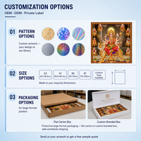 Zebuun — peinture 3D personnalisée avec animaux de compagnie, affiche murale, de l'univers de l'inde, bandeau 3D, 40*40cm, pour décoration de salon, en stock
