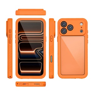 เคสโทรศัพท์กันน้ำ IP68 สีส้ม แฟชั่น ทันสมัย ทนทาน โปร่งใส กันลื่น สำหรับ iPhone 17 Pro/17 ProMax - Product Image 3