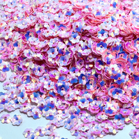 500g Fleurs en PVC à sequins en forme de fleur de prunier 4-10mm, feuilles de perles transparentes colorées DIY pour vêtements, chaussures, sacs, décorations de scène
