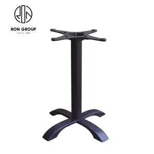 Industrial Style Coffee Shop Dining Room Restaurant Furniture Pedestal Crank Metal Side Black Legs Cast Iron Tulip Table Base