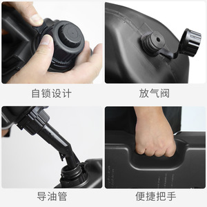 Koetsu Black Car Fuel Tank 250304 With Self Locking Design For Emergency Use - Product Image 1