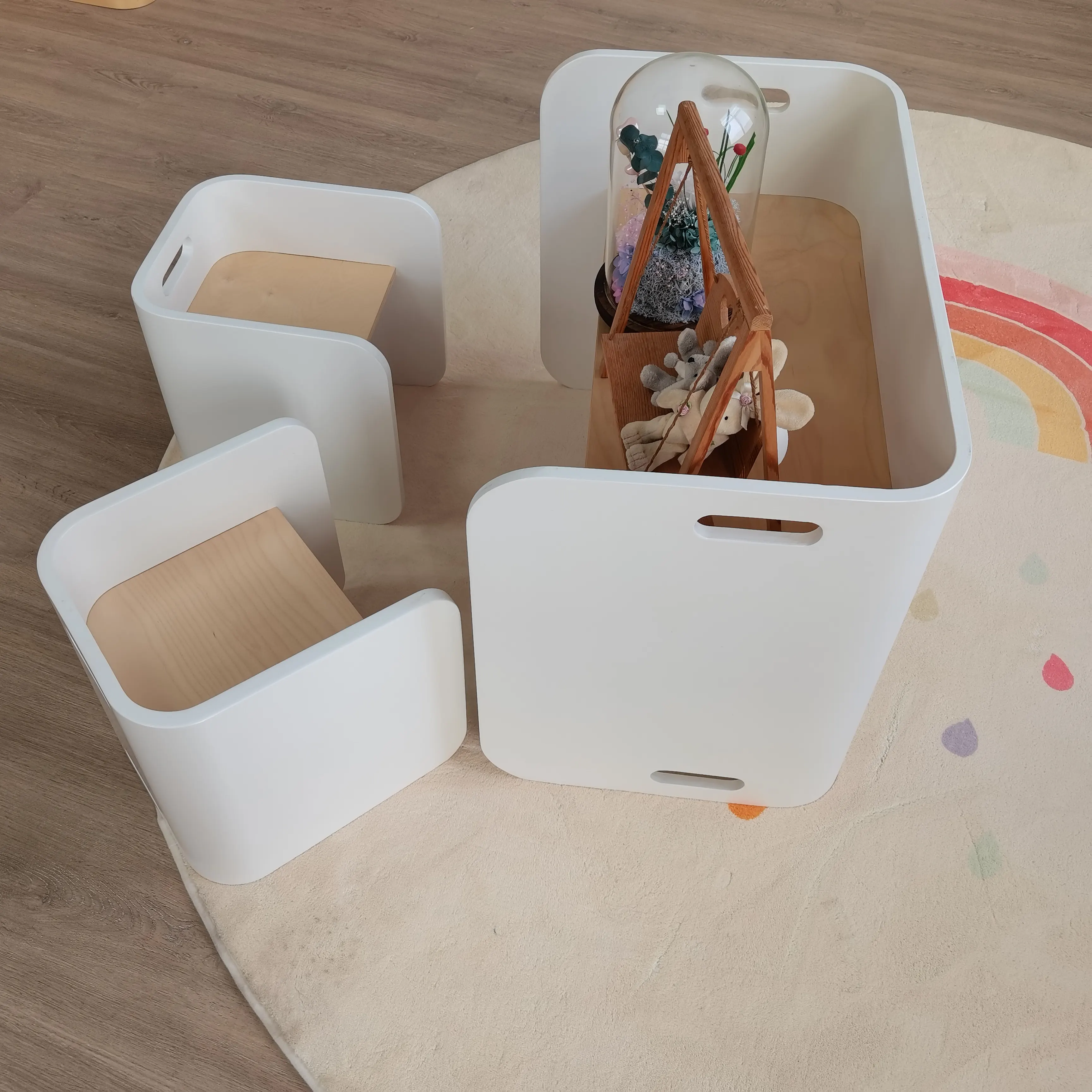 Senhe Set Meja dan Kursi Anak-anak, Furnitur Anak TK