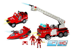 Nuovo Modello di Giocattolo Camion dei Pompieri in Due Stili Misti, Set Giocattolo in Plastica per Bambini - Product Image 3