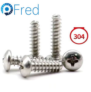 Vente en gros de vis autotaraudeuses à tête cylindrique Phillips en acier inoxydable M2-M8 les tailles A2 A4 SS 316 et 304 pouces et système de mesure métrique - Product Image 2