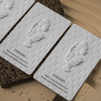 Personnalisation professionnelle de cartes de visite en papier 3D gaufré concave-convexe de haute qualité, adaptées aux designs complexes