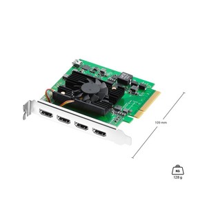 Carte de capture vidéo Blackmagic Design DeckLink QUAD HDMI RECORDER PCI-E, sortie HDMI 1920x1080, Windows 10 - Product Image 2