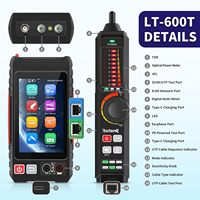 Rsrteng LT-600T Probador de Cables con Pantalla Táctil de 4 Pulgadas, Compatible con TDR, DMM, OPM, Medidor de Nivel, Hi-POE, Medidor de Longitud, NCV, Rastreador de Cables, Herramientas de Prueba de Red