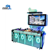 Simulateur de tir VR multijoueur pour 4 joueurs, utilisation commerciale en métal pour intérieur et extérieur, idéal pour les centres commerciaux, les aéroports et les parcs d'attractions