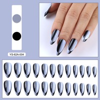 Vente en gros de haute qualité moyenne amande 24 pièces bouts d'ongles artificiels fournitures françaises ongles artificiels couverture complète salon
