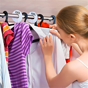 Diviseurs de vêtements en plastique ronds colorés Diviseur en plastique rond pour cintres - Product Image 6