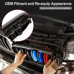 Calandre avant E90, calandre de couleur, compatible avec <span class=keywords><strong>BMW</strong></span> Série 3 E90 berline et Touring LCI 2009 à 2011, ABS, à lamelle unique - Product Image 5