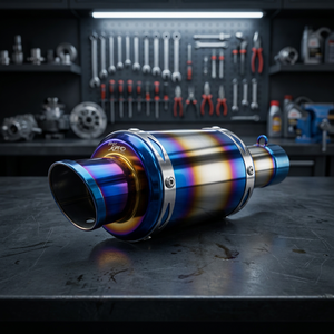 New KAO Stainless Steel/Aluminum Motorcycle Exhaust Muffler for Scooter Retrofit/Upgrade LOGO Laser OEM Taiwan No Warranty - Product Image 2