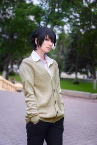 Perruques de cosplay Ainizi 35 cm synthétiques résistantes à la chaleur courtes noires <span class=keywords><strong>Miyamura</strong></span> Izumi de Hori et <span class=keywords><strong>Miyamura</strong></span> pour hommes - Product Image 2