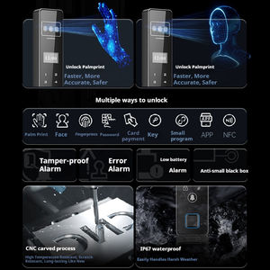 A-Y03 tam otomatik akıllı kilit standart Edition IP67 su geçirmez kırık köprü alüminyum kapı palmiye ven 3D yüz tanıma - Product Image 6