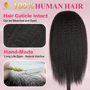 <span class=keywords><strong>Parrucche</strong></span> RXHAIR V Part Kinky Straight fatte a mano, 100% <span class=keywords><strong>capelli</strong></span> umani, parrucca lunga nera, Peruque Naturelle, <span class=keywords><strong>parrucche</strong></span> di <span class=keywords><strong>capelli</strong></span> umani. - Product Image 3