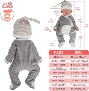 Muñeca Bebé <span class=keywords><strong>de</strong></span> Silicona Completa Realista <span class=keywords><strong>de</strong></span> 17 Pulgadas <span class=keywords><strong>que</strong></span> Parece Real, No <span class=keywords><strong>de</strong></span> Vinilo - Product Image 3