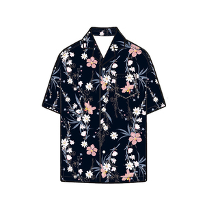 Camicia a maniche corte da <span class=keywords><strong>uomo</strong></span> stampata <span class=keywords><strong>Vintage</strong></span> con stampa personalizzata camicia da spiaggia hawaiana camicia Casual per le vacanze abbottonatura - Product Image 2