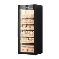 Humidor intelligent haut de gamme pour cigares, armoire de réfrigération à température unique, bois de cèdre, contrôle de l'humidité réglable 60-80%