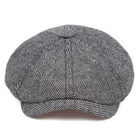 Nouveau Béret Homme Printemps Automne Style Britannique Rétro Chapeau Décontracté Tendance Casquette Gavroche pour Hommes