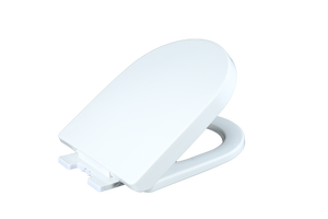 Siège de toilette blanc élégant en forme de D avec fermeture amortie et charnières à dégagement rapide pour un nettoyage facile et une entretien de la salle de bain simplifié - Product Image 6