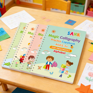 Quaderno educativo riutilizzabile pratica magica per bambini scrittura a mano calligrafia allenamento acqua colorazione penna libro <span class=keywords><strong>di</strong></span> controllo - Product Image 1