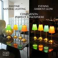 Lampe de table moderne à abat-jour plissé en PP, sans fil, rechargeable, avec variateur tactile Type-C, pour salle à manger, café, chevet, lumière d'ambiance LED