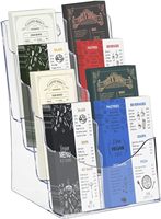 Vente en gros de présentoir à brochures avec plusieurs pochettes A4 A5 A6, distributeur de brochures de comptoir, présentoir en plastique transparent