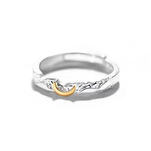 Amiee moda Día de San Valentín amor promesa regalos joyería fina mujeres hombres 999 plata esterlina sol Luna pareja anillos de boda - Product Image 6