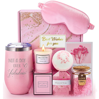 Coffret Cadeau Soins Personnels Série Rose, Ensemble Panier Cadeau Spa pour la Fête des Mères, Copine, Boîte Cadeau Créative