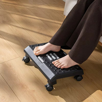 Repose-pieds mobile sous le bureau avec roulettes, ergonomique, massage, tabouret en plastique PP, chaise de bureau, vente en gros OEM, noir