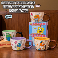 Tasses à café et gobelets à lait Bob l'éponge avec poignée pour la maison, les cadeaux, les fêtes et les gobelets d'eau pour enfants