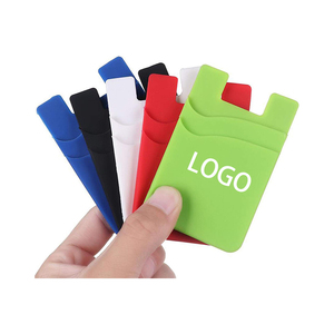 Fábrica promocional logotipo personalizado colorido adhesivo silicona crédito ID teléfono cartera tarjetero - Product Image 5