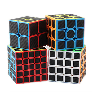 Cubo de tres pasos, rompecabezas completo, divertido, para competición, color sólido mate, venta al por mayor, cubo liso, juguete para niños - Product Image 1