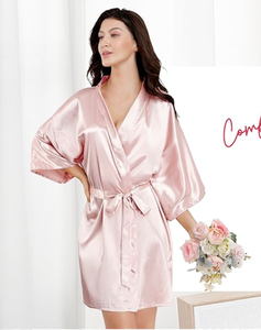 <span class=keywords><strong>Vestaglia</strong></span> in Raso Setoso per Donne, Abito da Sposa, Accappatoio per Damigelle, <span class=keywords><strong>Kimono</strong></span>, Abbigliamento da Casa - Product Image 6