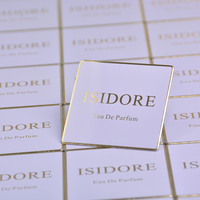 Fabrication sur mesure, étiquette privée, marque propre, logo personnalisé en aluminium imperméable pour parfum féminin
