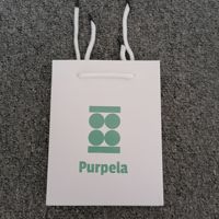 White Kraft Paper Bag for Medicine Craft Sugar Clothing-Art Paper Lamination Hot Stamping for Packaging Logo EXW