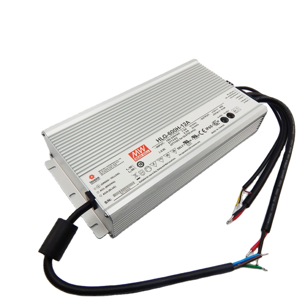 Original MEAN WELL 40W to 600W HLG series HLG-600H-12A 12V 40A LED power supply 7 years warranty