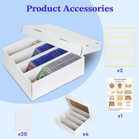 Cajas plegables de cartón para almacenamiento de tarjetas coleccionables, tarjetero deportivo clasificado, caja organizadora, caja combinada de cartón al por mayor