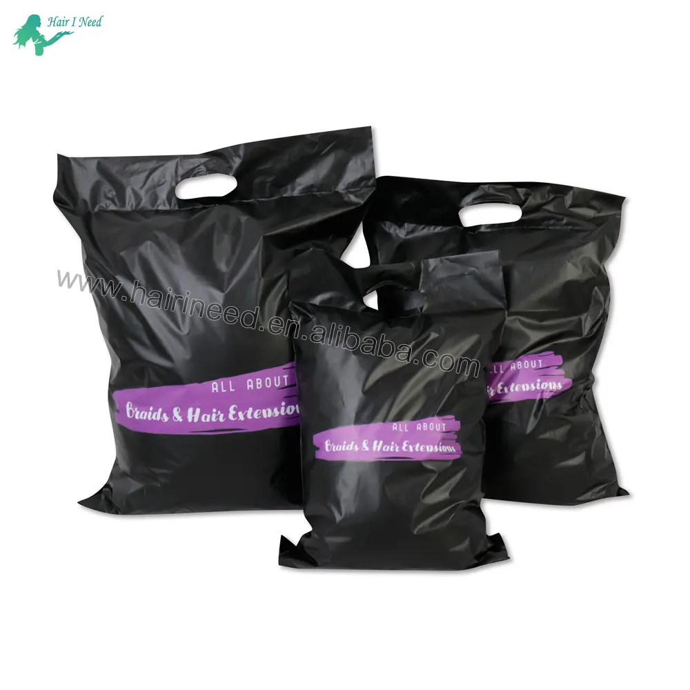 Handle shipping bag Degradable materials plastic strong polymailer bags custom logo courier mail bags with pocket